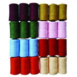 نخ ریشه بندی (استرچ - سردوز) مجموعه 24 عددی در 8 رنگ مختلف بدون تکرار
