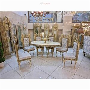 سرویس نهارخوری روکش برنز رنگ ثابت و ورق زخیم آلومینیوم کد honar701