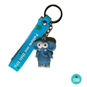 جاکلیدی سیلیکونی طرح فیل رنگ بنفش