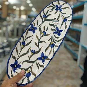 دیس رولت خوری چینی سرامیک دست ساز طرح گل