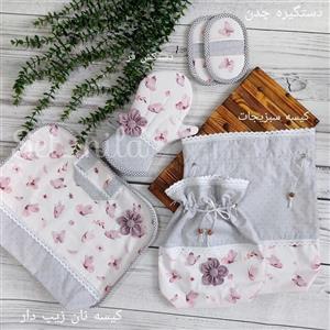 سرویس آشپزخونه 7تیکه فانتزی ترکیبی جنس پنبه نخ ترک اعلا