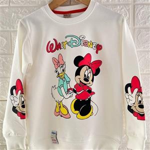 بلوز تک دخترانه طرح اردک و میکی موس سایز 55،60
