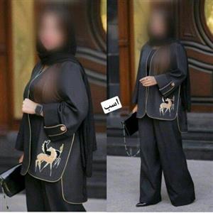 کت و شلوار زنانه هرمس بسیار شیک و مجلسی جنس کرپ مازراتی اعلا (  )