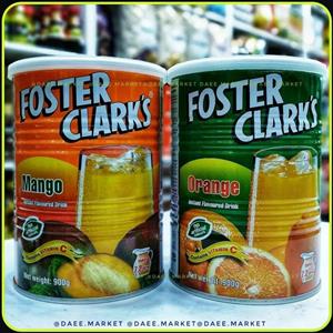 پودر شربت طبیعی بدون طعم مصنوعی فوستر کلارکس در دو پرتقال و انبه 900 گرم foster clarks 