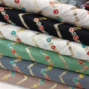 پارچه لنین هندی سوزن دوزی