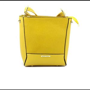کیف زنانه چرم طبیعی اطلس چرم رنگ زرد کد 3 