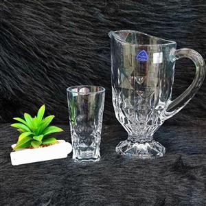 پارچ لیوان آکومارین ساده