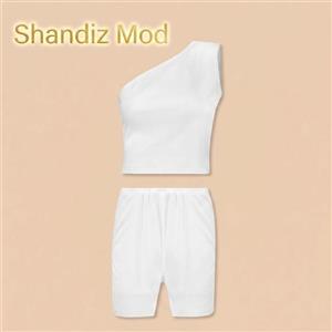 ست نیم تنه با شلوارک زنانه