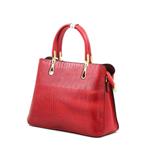 کیف زنانه چرم طبیعی اطلس چرم رنگ قرمز کد 8