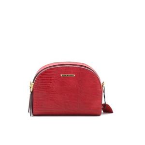 کیف زنانه چرم طبیعی اطلس رنگ قرمز کد 7 