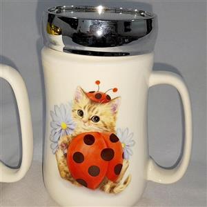 ماگ سرامیکی درب ایینه ای