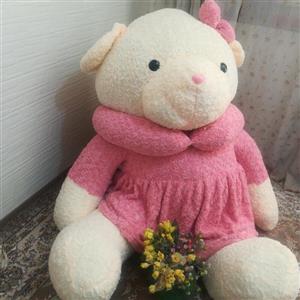 عروسک خرس دختر گل رزی
