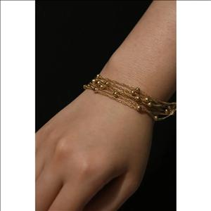دستبند توپی طرح طلا زنانه 7854