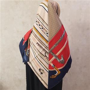 روسری ابریشم توییل یا کجراه قواره 140 وارداتی . روسری مجلسی . روسری شیک . روسری قواره بزرگ . روسریوشال . روسری طرحدار