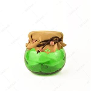بانکه آبگینه دست ساز  مدل نارون سبزرنگ کوچک- کد 045 