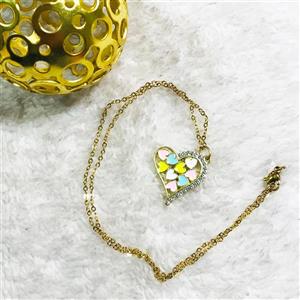 گردنبند قلب نگینی