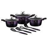 سرویس قابلمه کفگیر ملاقه 10 پارچه برلینگر هاوس مجارستان BerlingerHaus 10-PIECE COOKWARE SET BH 7141 PURPLE ECLIPSE COLLECTION