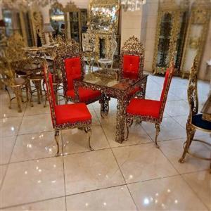 میز ناهارخوری 4 نفره برنزی کد honar015 