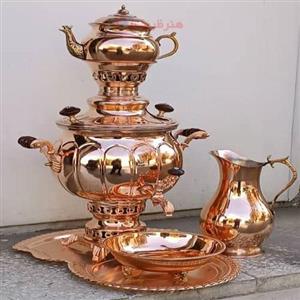 سرویس سماور مسی 4 لیتری،ورق ضخیم کد honar46