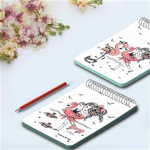 دفترچه یادداشت مستر راد طرح دختر و فلامینگو کد fiory 1782
