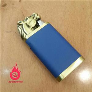 فندک گازی دو حالته طرح اسب آبی رنگ