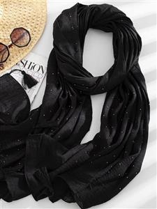 شال مشکی نگین دار