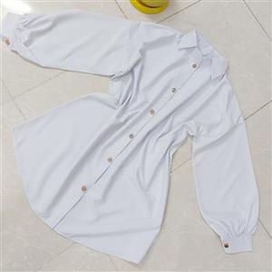 مانتو کیمونو سفید و مشکی  تترون و میکرو  جلو دکمه  آستین مچ  قد 85