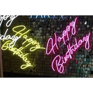 تابلو نئون تولدت مبارک (هپی برثدی) 11 رنگ دلخواه و 24ماه  (happy birthday)