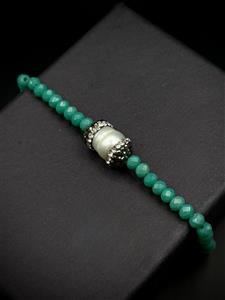 دستبند مهره ای فیروزه ای