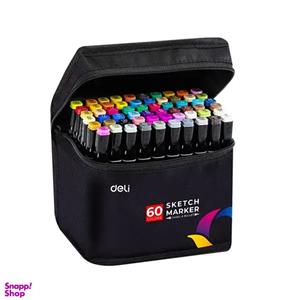 ماژیک دوسر دلی مدل Sketch Markers بسته 60 رنگ