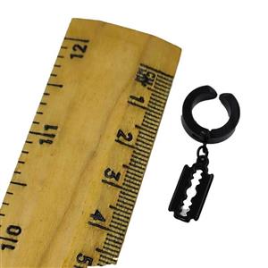 پیرسینگ گوش فیک تیغ استیلمشکی