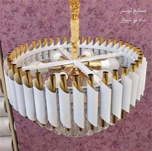 لوستر مدرن آویزی تابان سفید سایز 40
