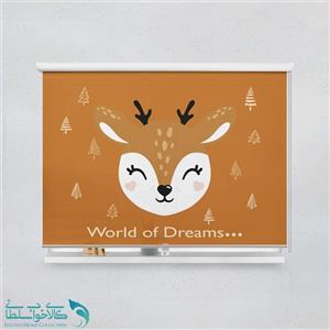 پرده شید اتاق کودک طرح آهو کد A3758