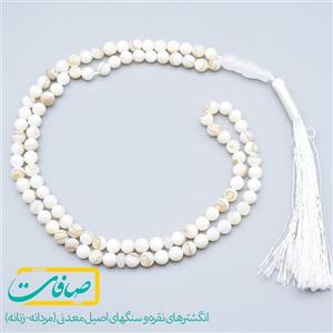 تسبیح سنگی صدفی 100 دانه سایز متوسط