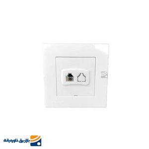 پریز شبکه سوکتی 1 پورت خیام الکتریک مدل آرام رنگ سفید