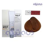 رنگ مو رف ref شماره 7.43  golden copper blonde سری مسی حجم 100 میل