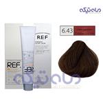 رنگ مو رف ref شماره 6.43 dark golden copper blonde سری مسی حجم 100 میل