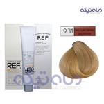 رنگ مو رف ref شماره 9.31 very light golden ash blonde سری صحرایی حجم 100 میل