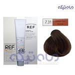 رنگ مو رف ref شماره 7.31 golden ash blonde سری صحرایی حجم 100 میل