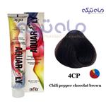 رنگ مو آکوارلی شماره chili pepper chocolate brown 4cp سری شکلاتی حجم 100 میل