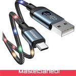 کابل تبدیل USB به تایپ C کنترل صوتی چراغ دار جویروم مدل S-123ON16