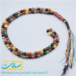 تسبیح سنگی عقیق طرح ام البنین 100 دانه سایز متوسط