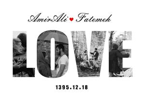 تابلو ژیوار طرح تابلو کلاژ LOVE کد 8/26