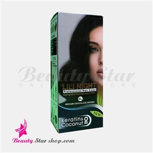 کیت رنگ موی شماره 6L لی لی نایت رنگ قهوه ای شکلاتی متوسط 120 میلی لیتر