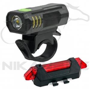 چراغ جلو و عقب دوچرخه مدل QX-T1198 شارژی 