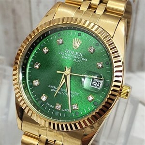 ساعت رولکس مردانه طلایی صفحه سبز Rolex-4515-G
