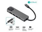 هاب تایپ سی پنج پورت کوتتسی Coteetci HDMI USB3.0*2 ·PD3.0 Gigabit Ethernet 16002