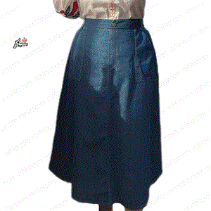 دامن جین کاغذی تیره