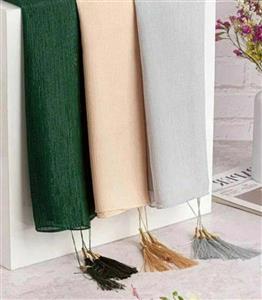 شال مجلسی حریر کریشه ساده کد 2736