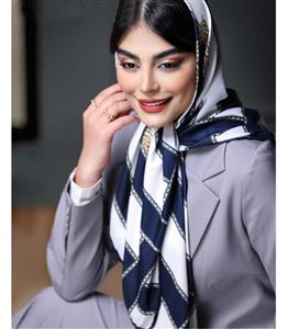 روسری سرمه ای مجلسی 2761